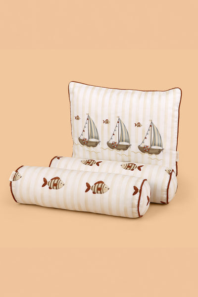 THE SEA SHORE  PILLOW AND BOLSTER SET