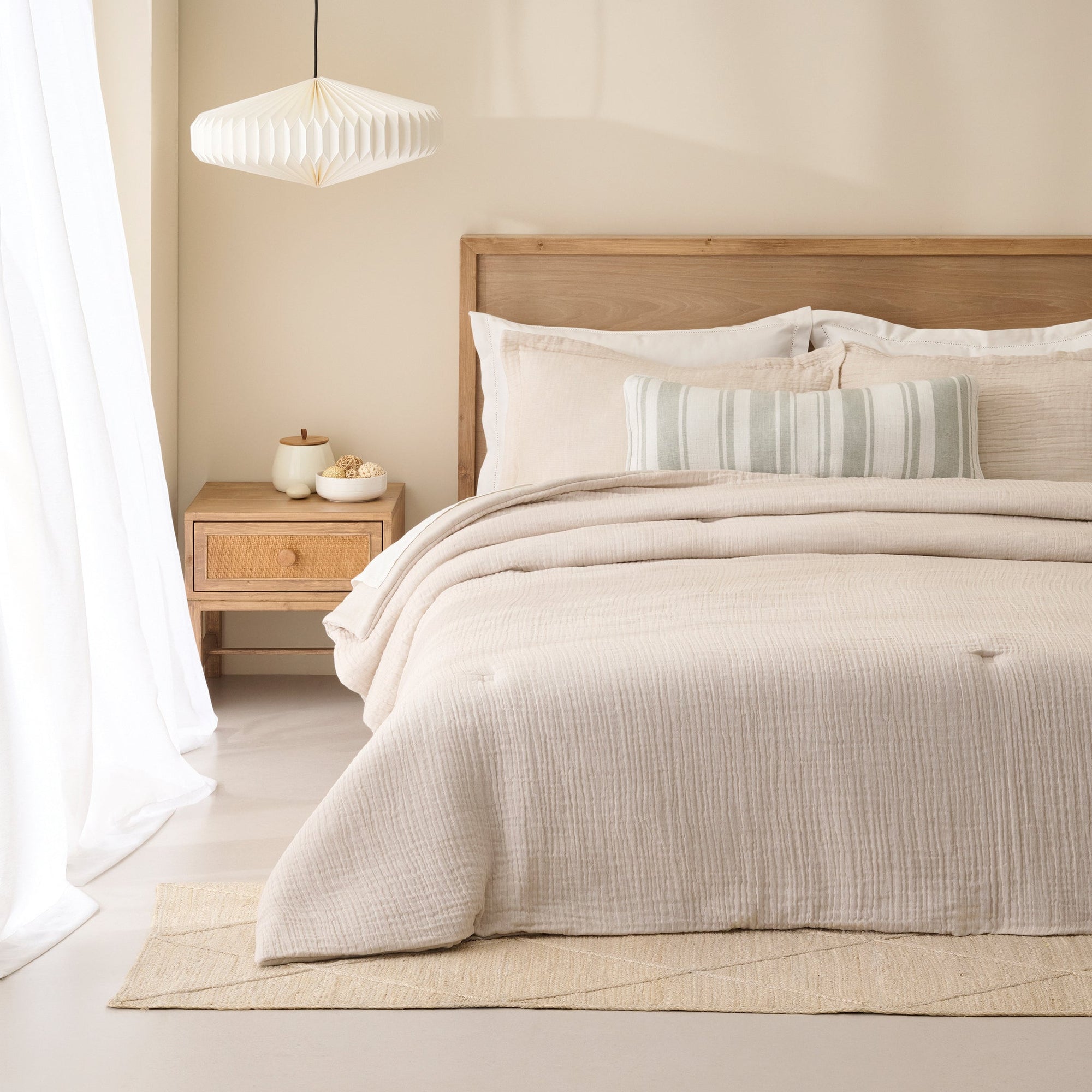Oyster | Cotton Bamboo | Gauze | Comforter