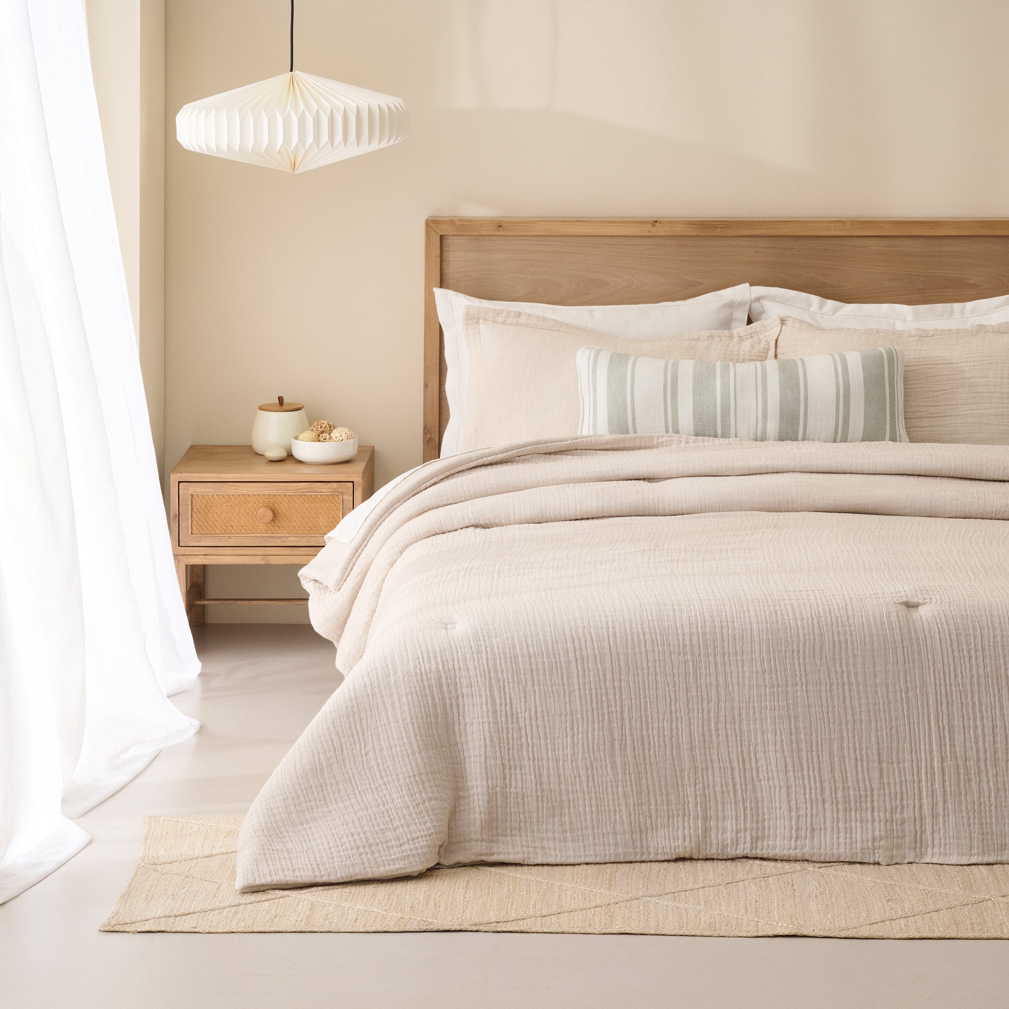 Oyster | Cotton Bamboo | Gauze | Comforter