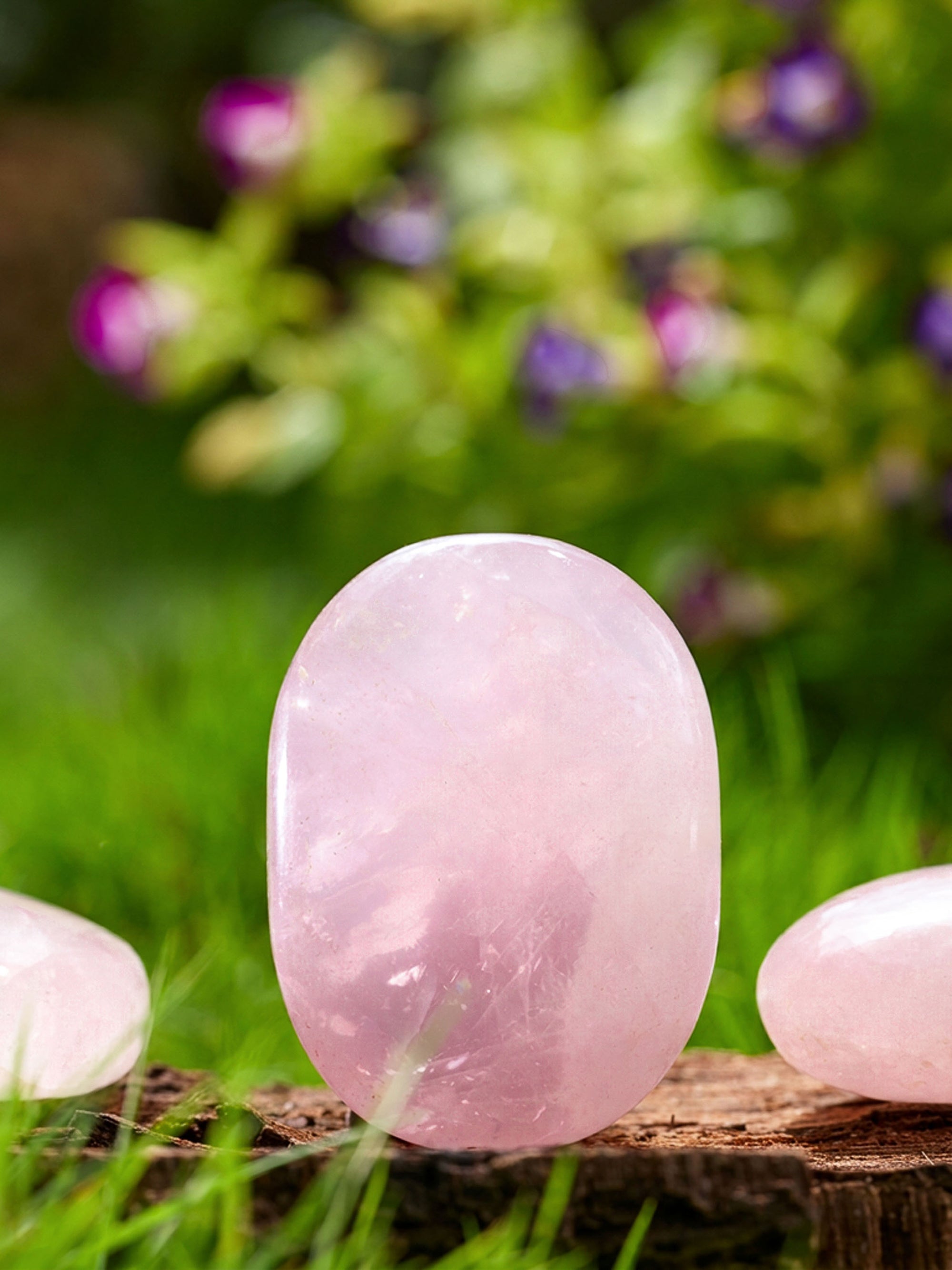 Semi-precious Gemstone - Rose Quartz Palmstone