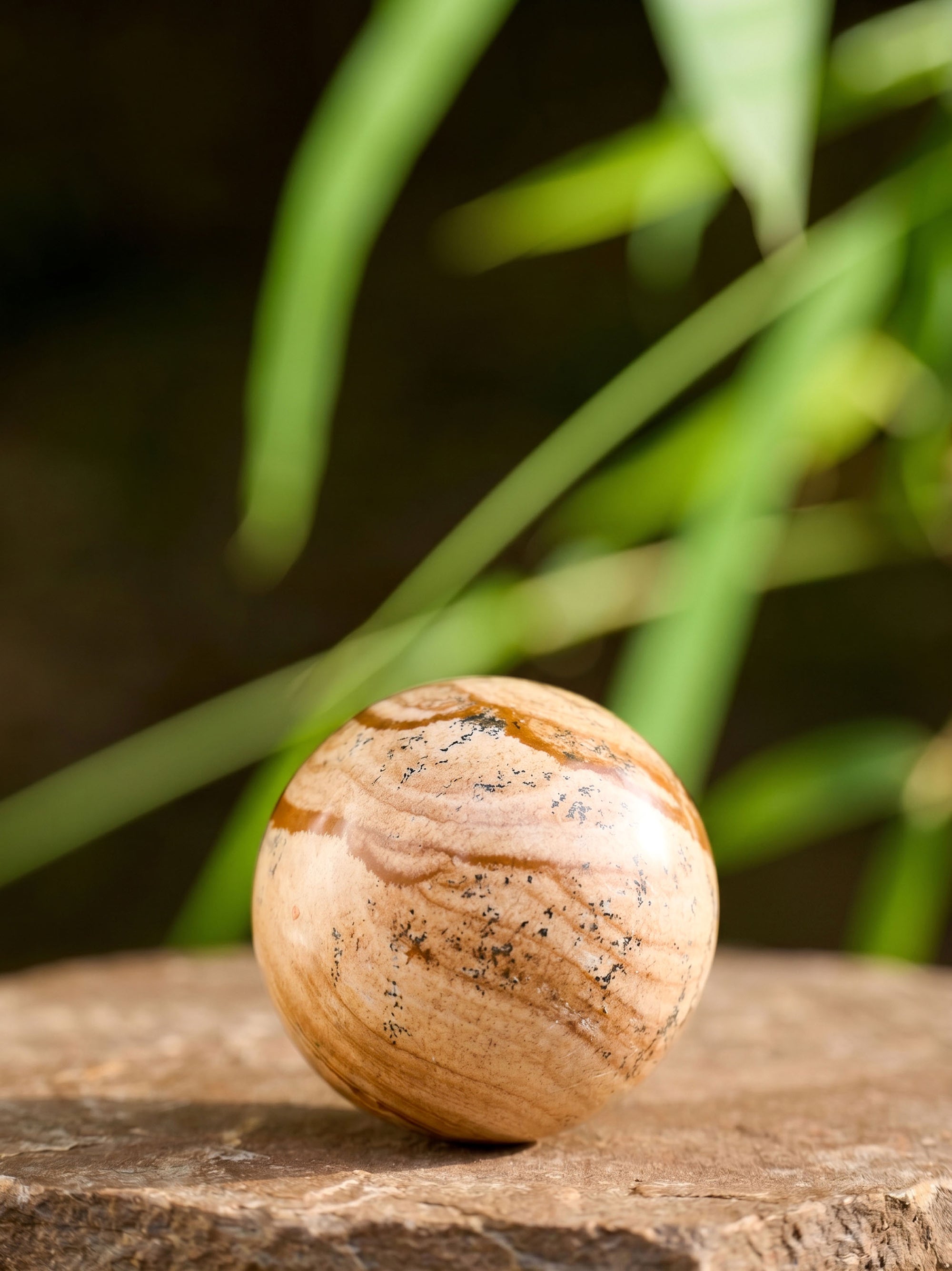 Semi-precious Gemstone - Picture Jasper Sphere