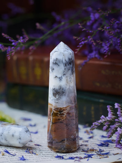 Semi-precious Gemstone - Dendrite Opal Tower