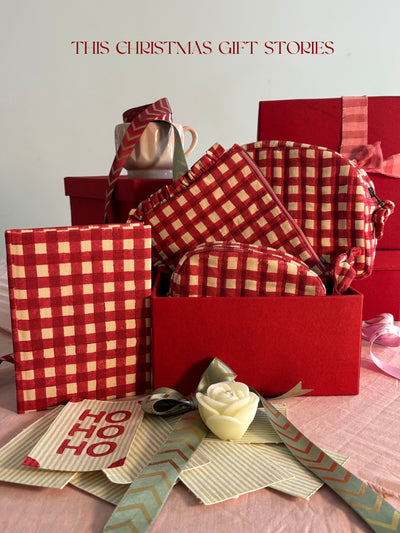Red Checks Christmas Hamper - Festive Lifestyle Gift Box
