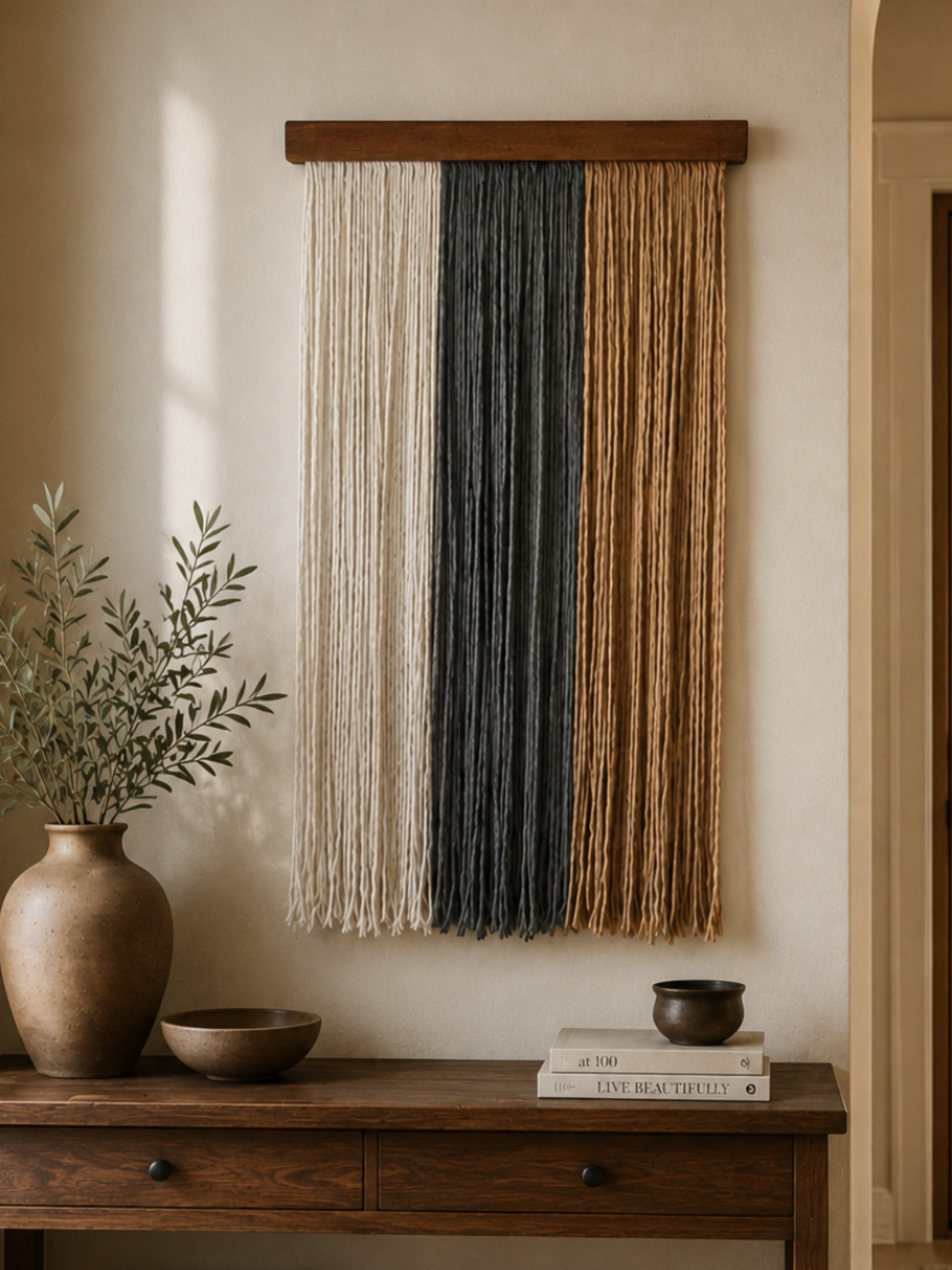 Gravity in Threads III Macrame Art for Modern Interiors - Product Image 