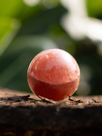 Semi-precious Gemstone - Strawberry Quartz Sphere