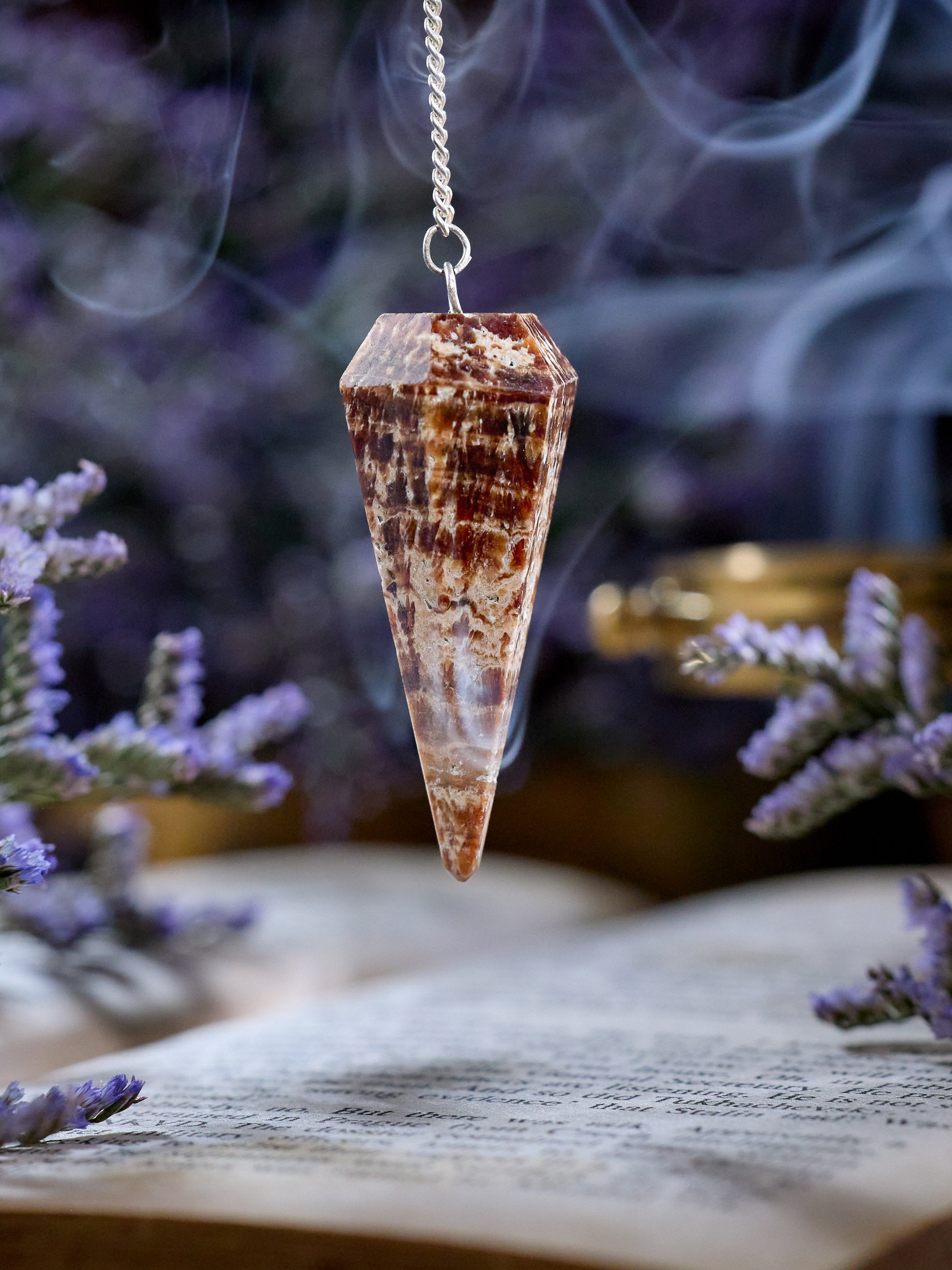 Semi-precious Gemstone - Aragonite Pendulum - Product Image 