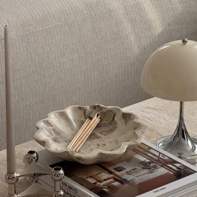 VIGO MARBLE CANDLE BOWL