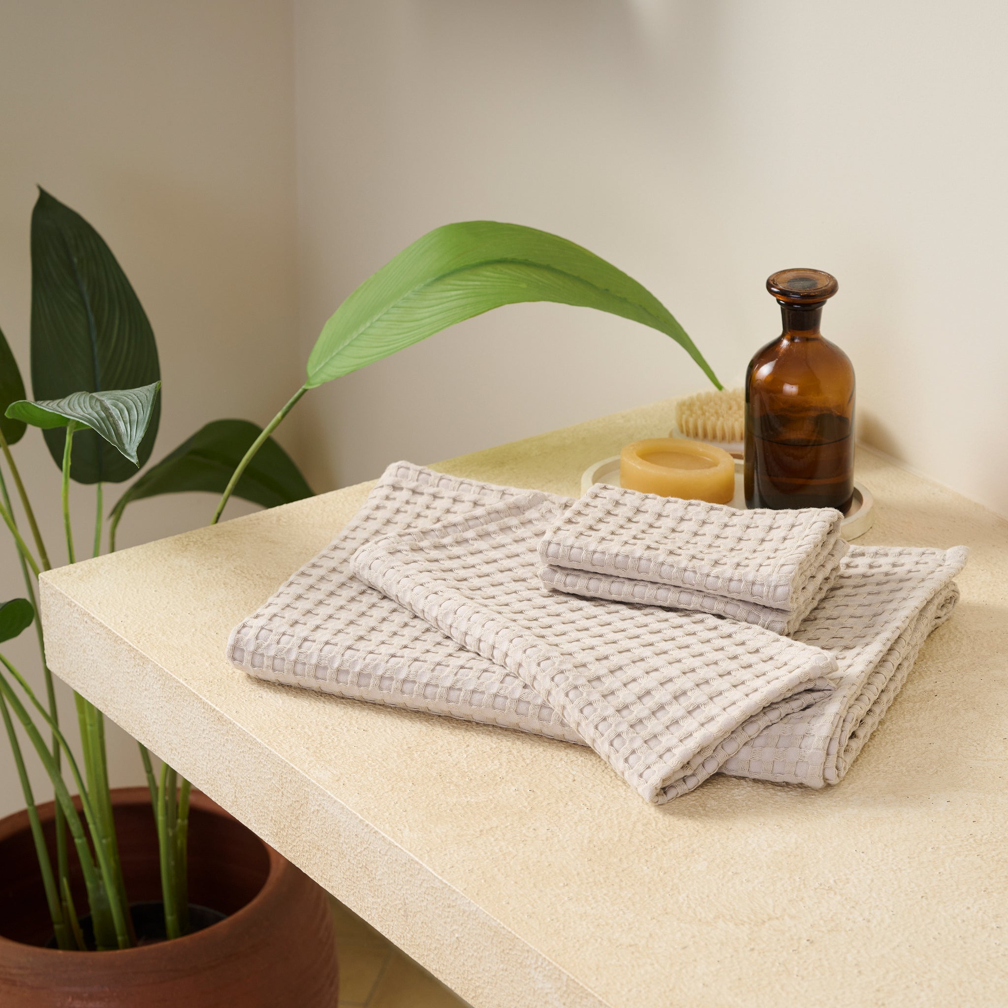 Mosaic | Cotton Bamboo | Waffle | Bath Set
