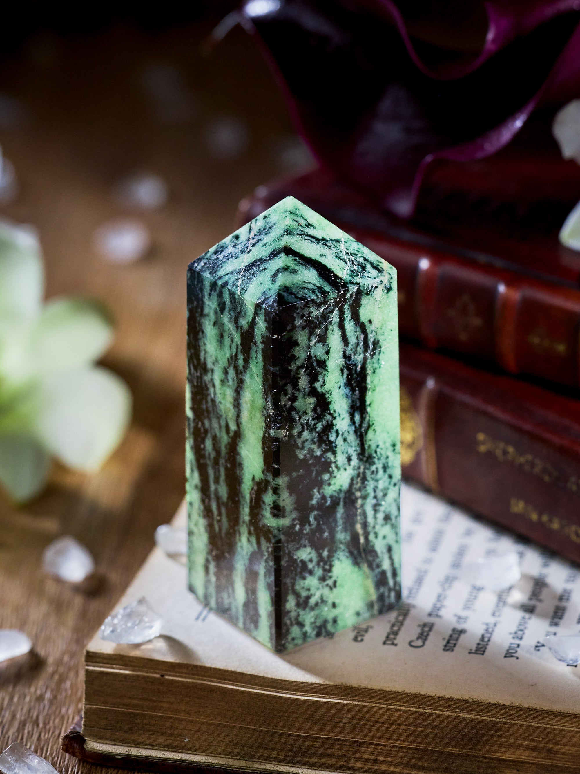 Semi-precious Stone - Ruby Zoisite Tower