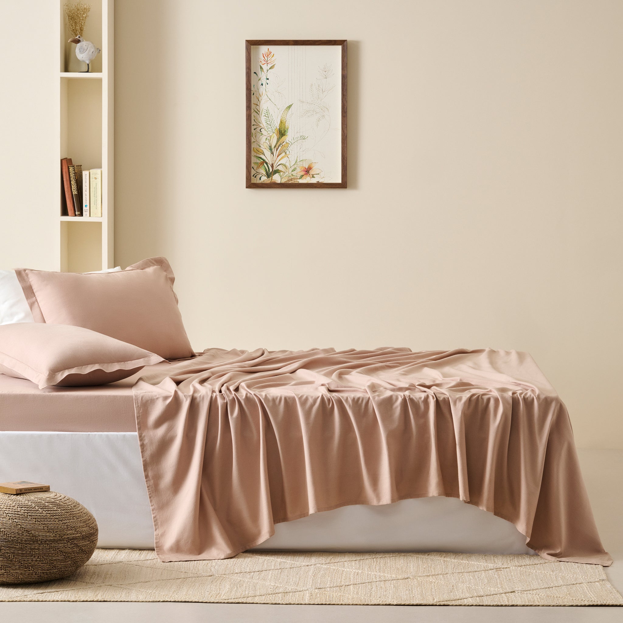 Soft Apricot | Cotton Bamboo | Chambray | Bedsheet - Product Image 