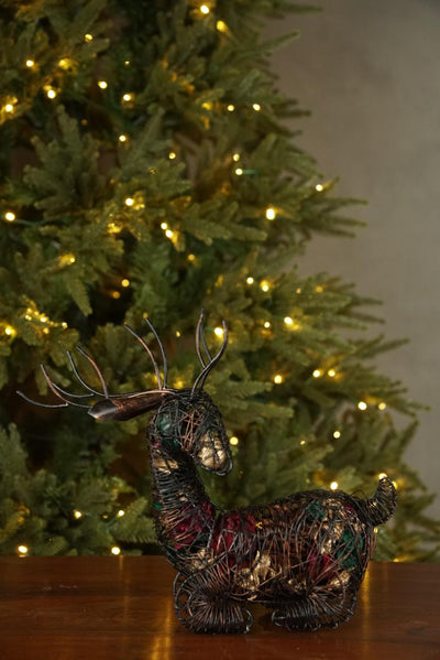 Metal Cage reindeer potpourri