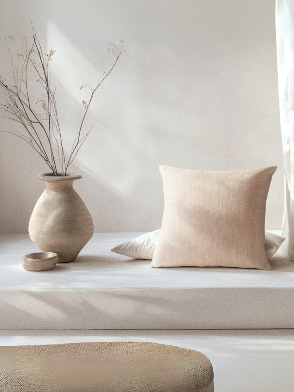 Serengeti Beige Cotton Cushion Cover