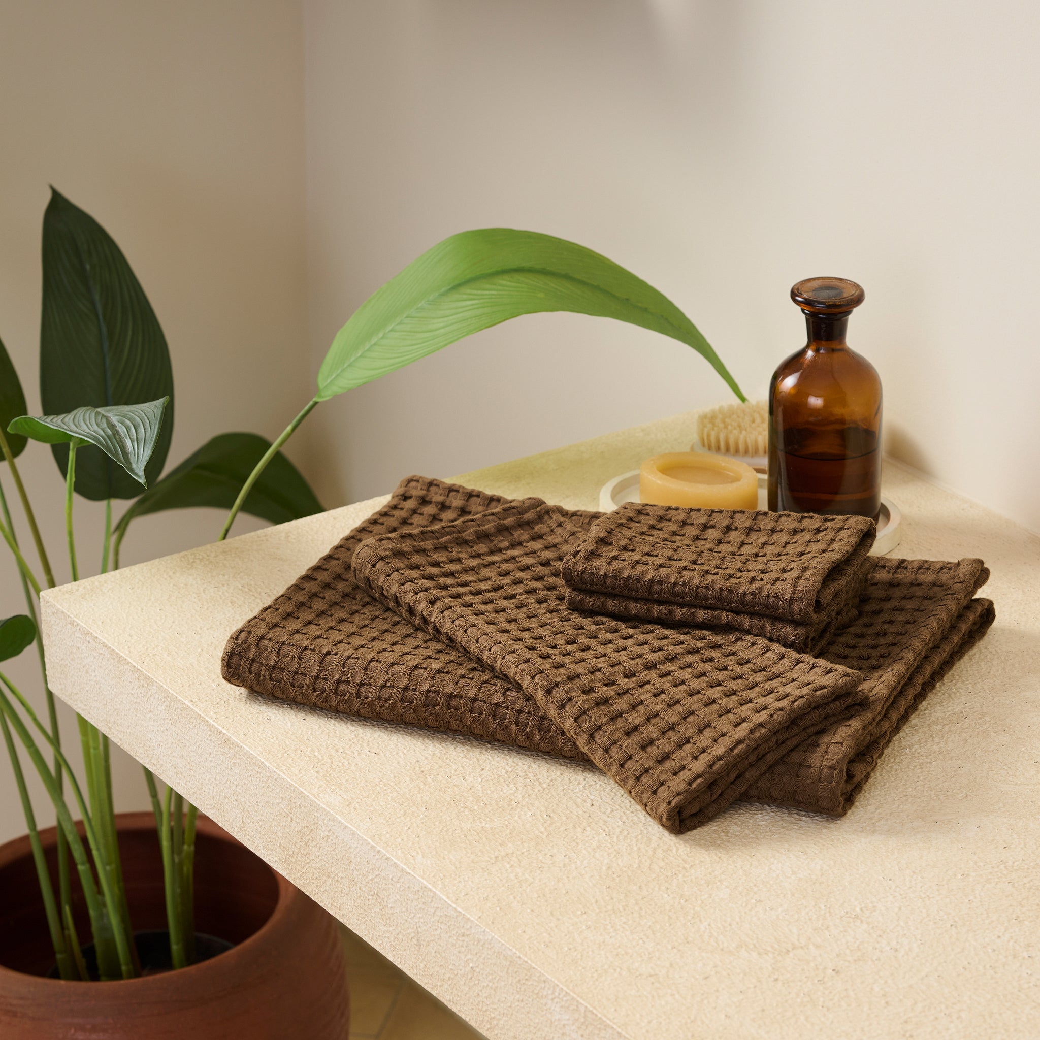 Mosaic | Cotton Bamboo | Waffle | Bath Set
