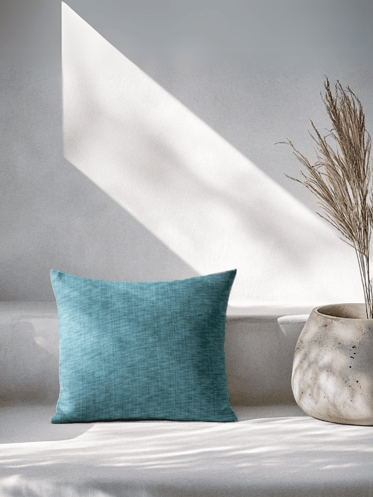 Marbella Textured Teal Cotton Cushion Cover