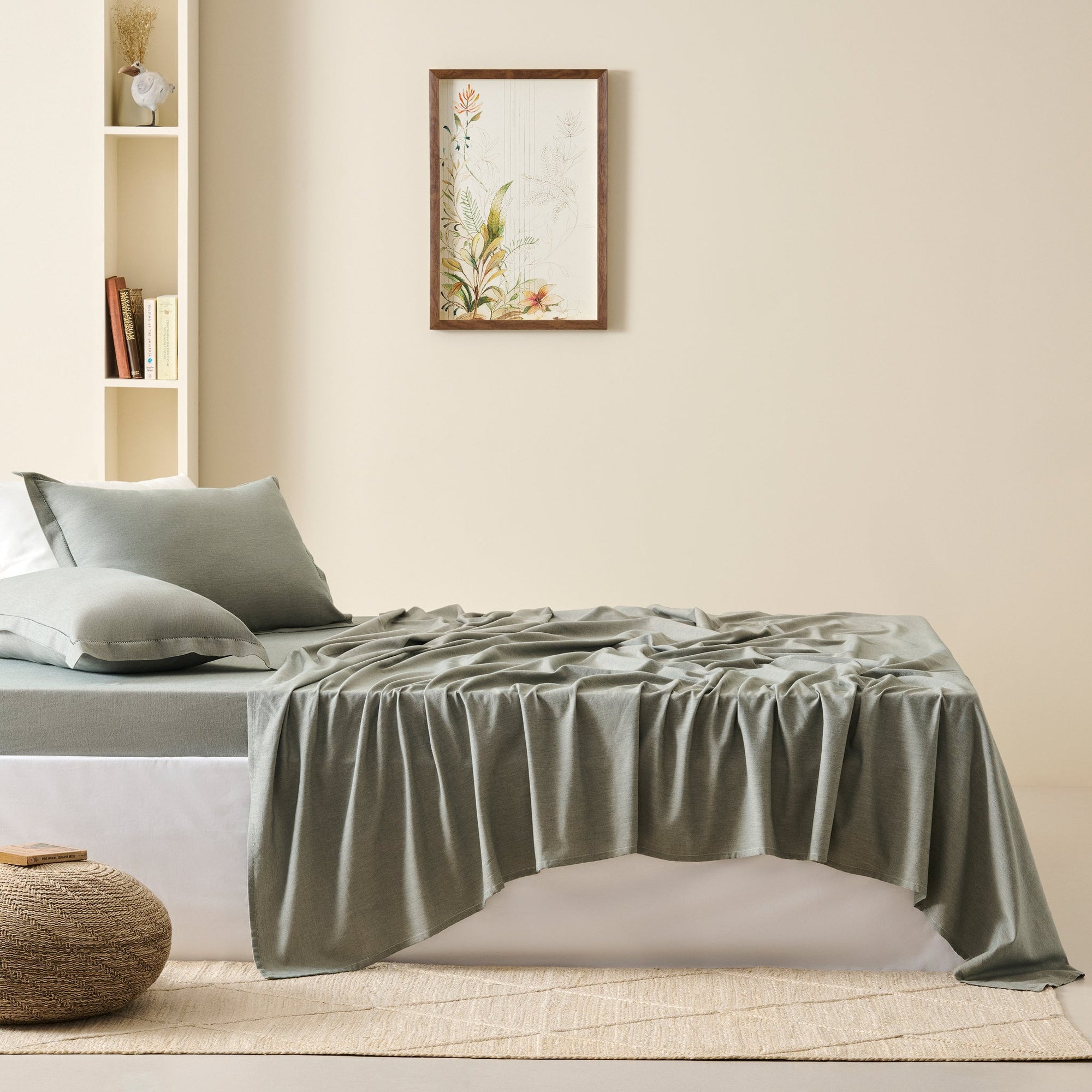 Teal Glaze | Cotton Bamboo | Chambray | Bedsheet