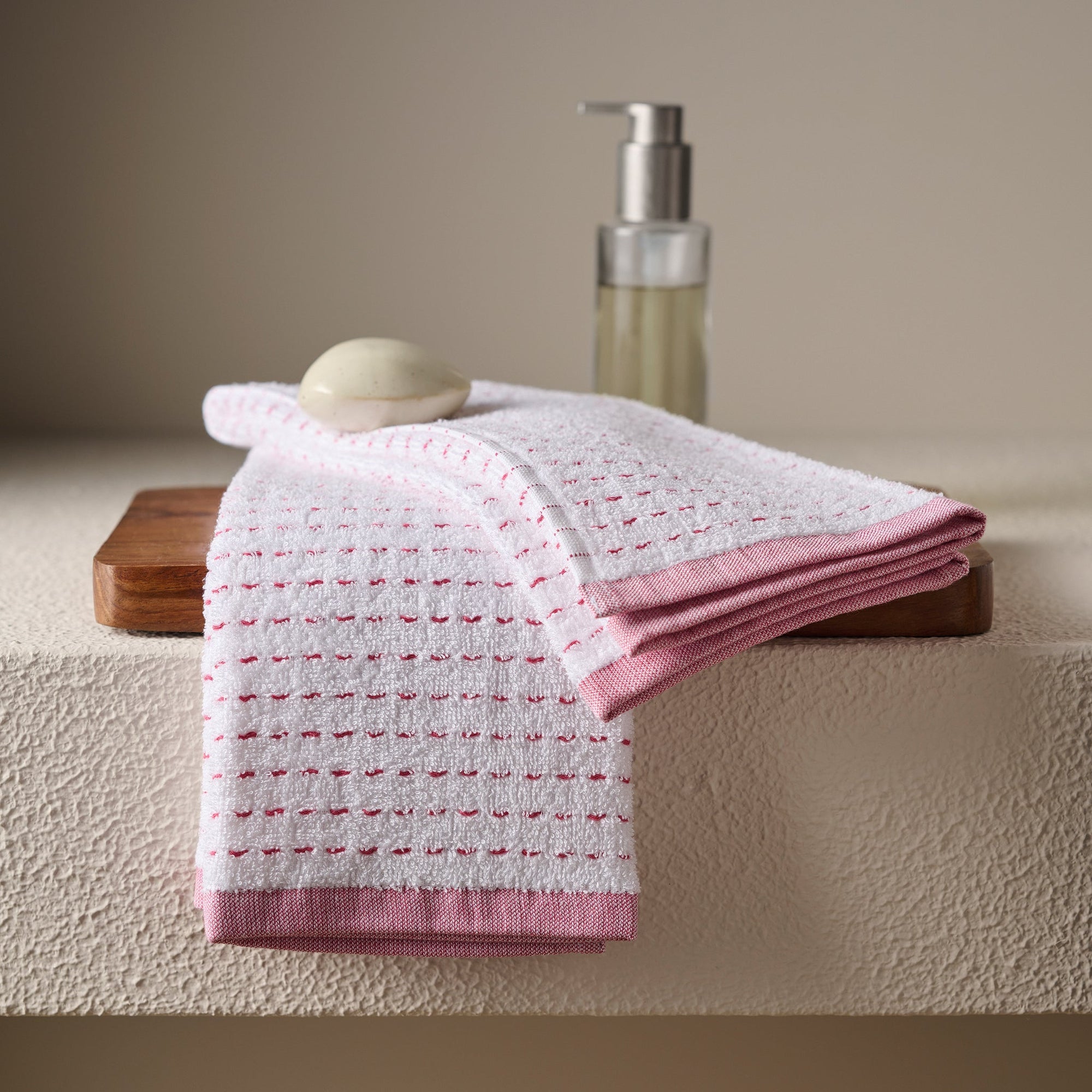 Drizzle | Cotton | Dobby Stripe Terry | Hand Towel