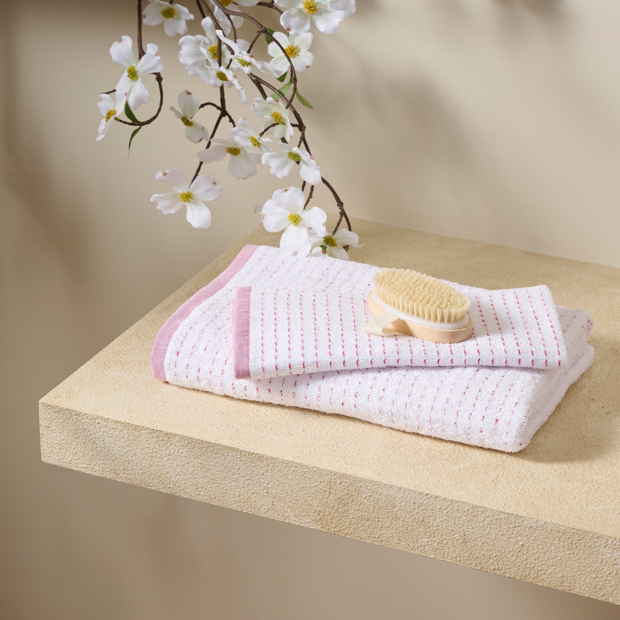 Drizzle | Cotton | Dobby Stripe Terry | Bath Set