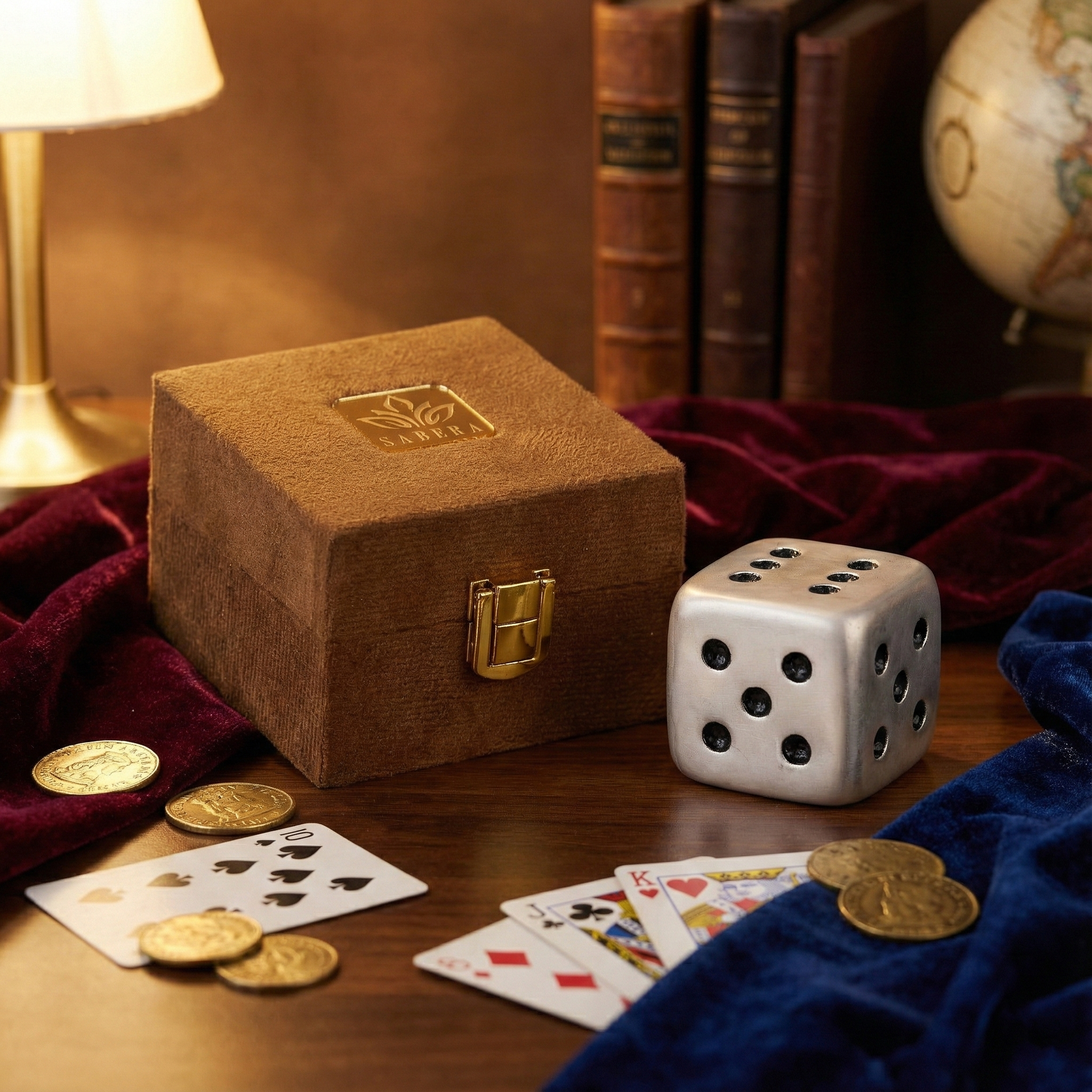 Luxury Silver Dice Paperweight with Premium Gift Box – Designer Desk Accessory
