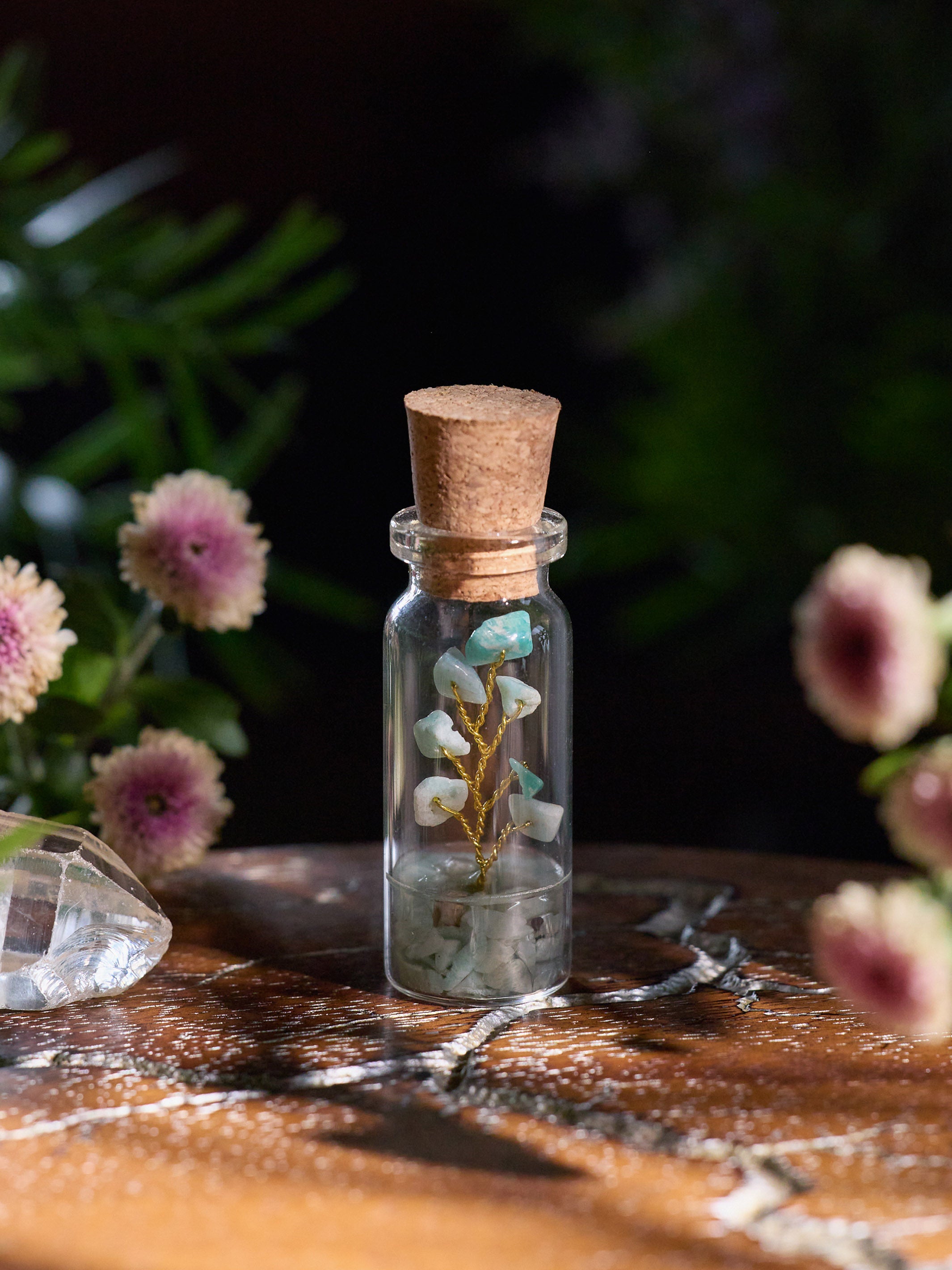 Semi-precious Gemstone - Amazonite Bottle Tree - Set of 2 - Product Image 