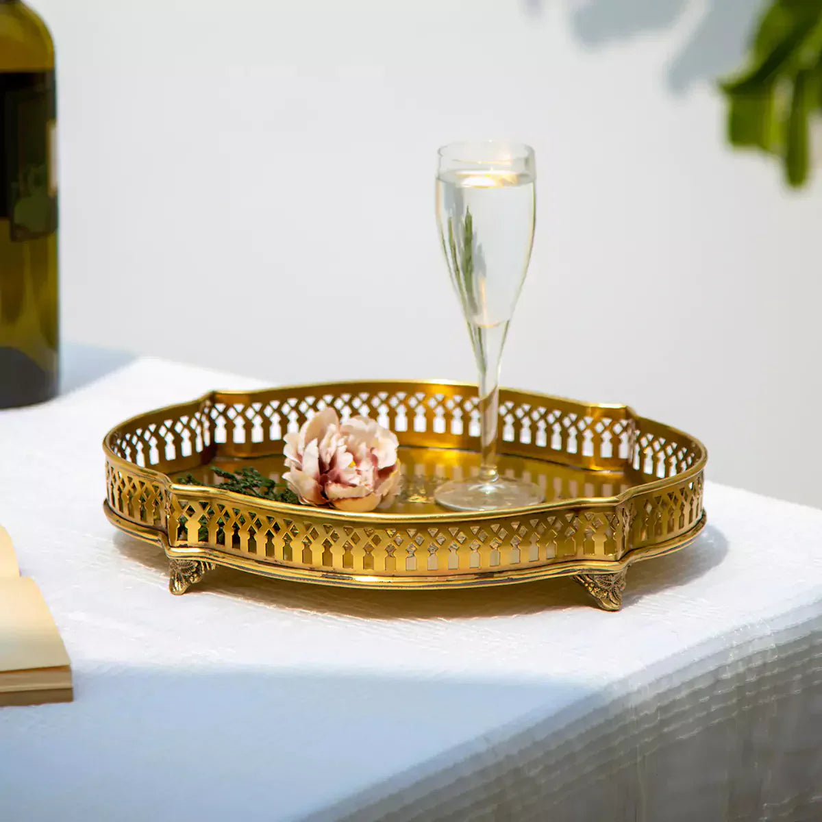 Victorian Curve Tray Medium Gold