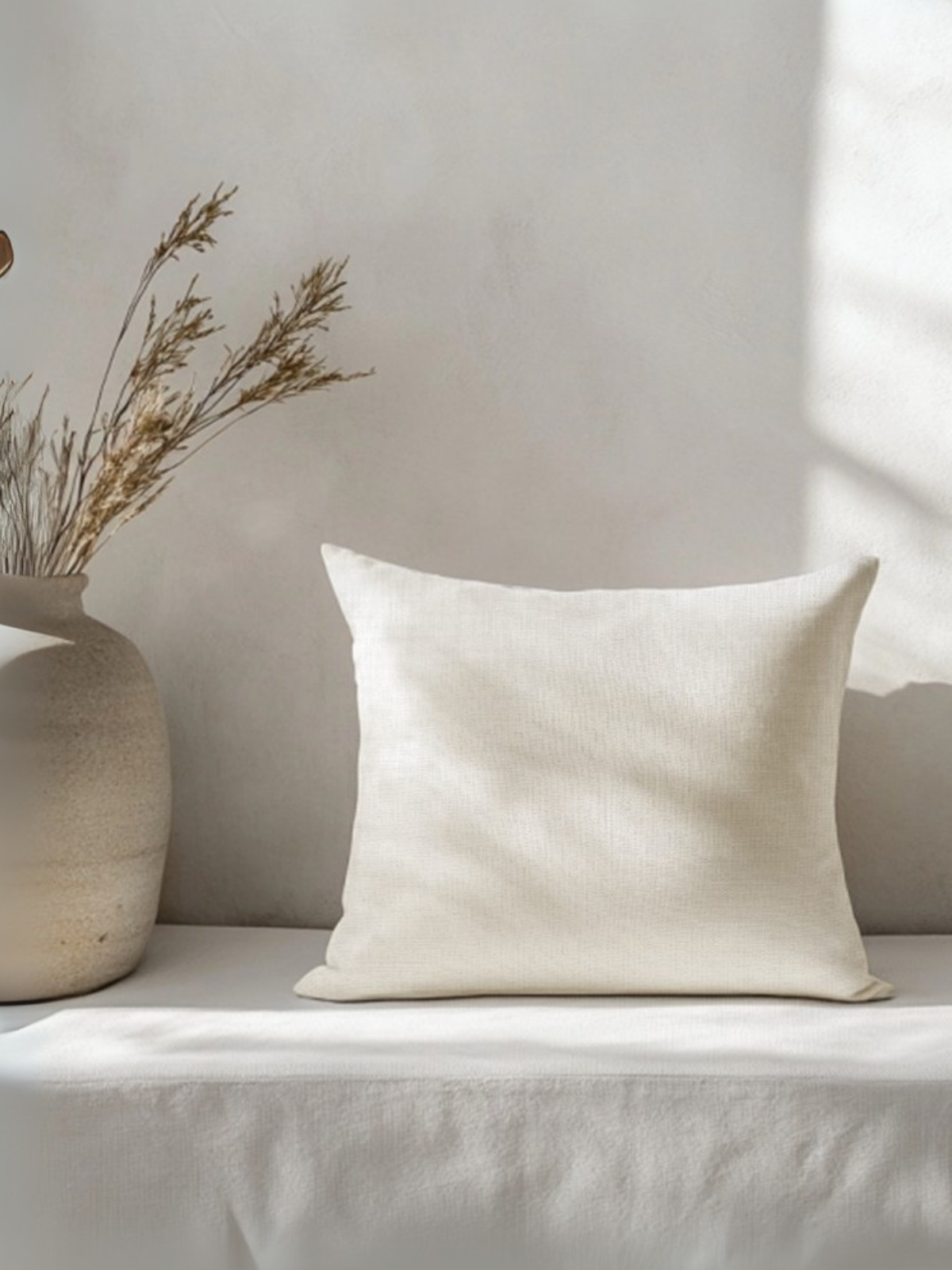 Niseko White Cotton Cushion Cover