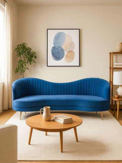 Vermont Upholstered Curved Sofa