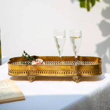 Victorian Rectangular Tray Gold