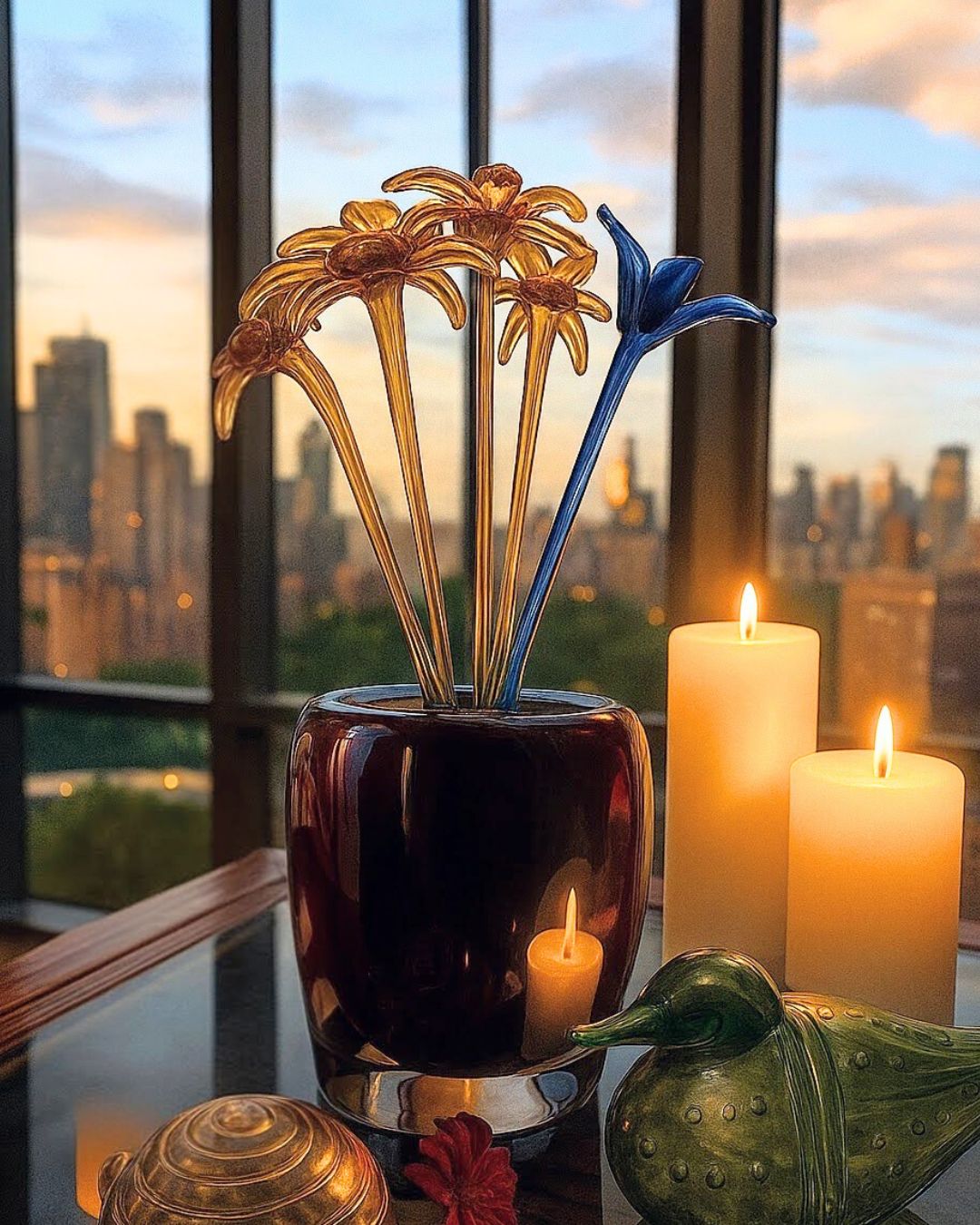 Golden Ember Blooms (Flower Stems)