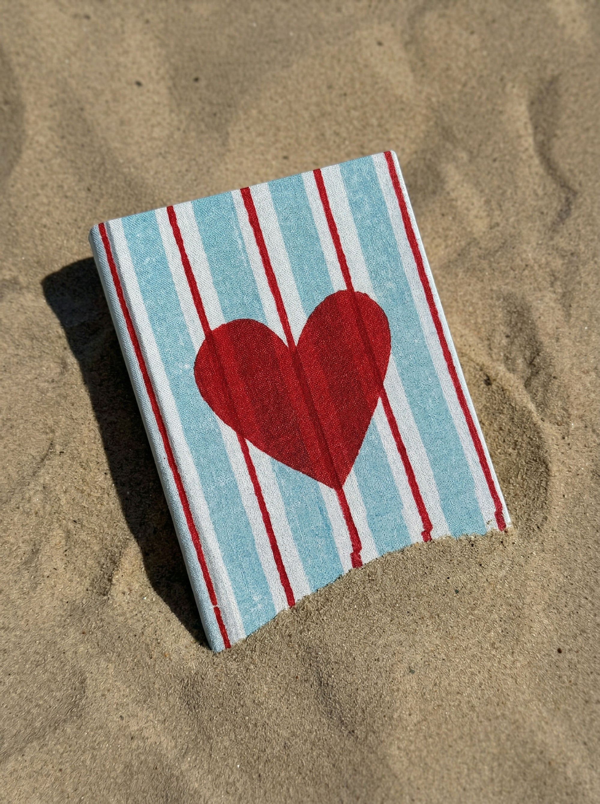 Handcrafted Sustainable A5 Diary Journal Notebook l Handmade Paper l Heart Pop