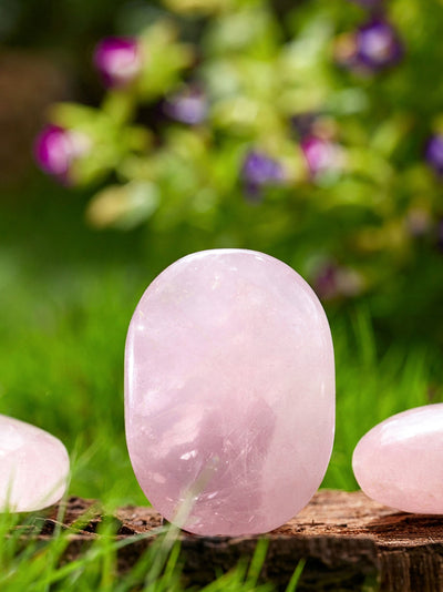 Semi-precious Gemstone - Rose Quartz Palmstone