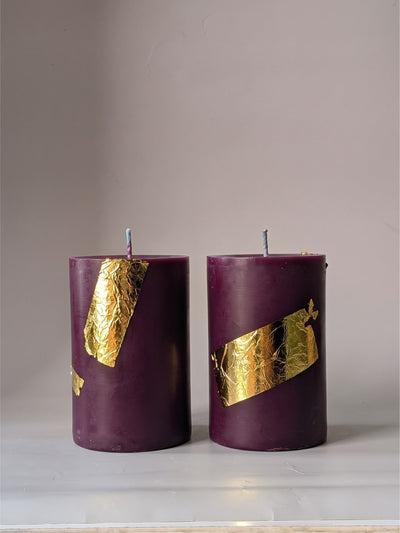 Ivory Thick Pillar Candles Set of 2