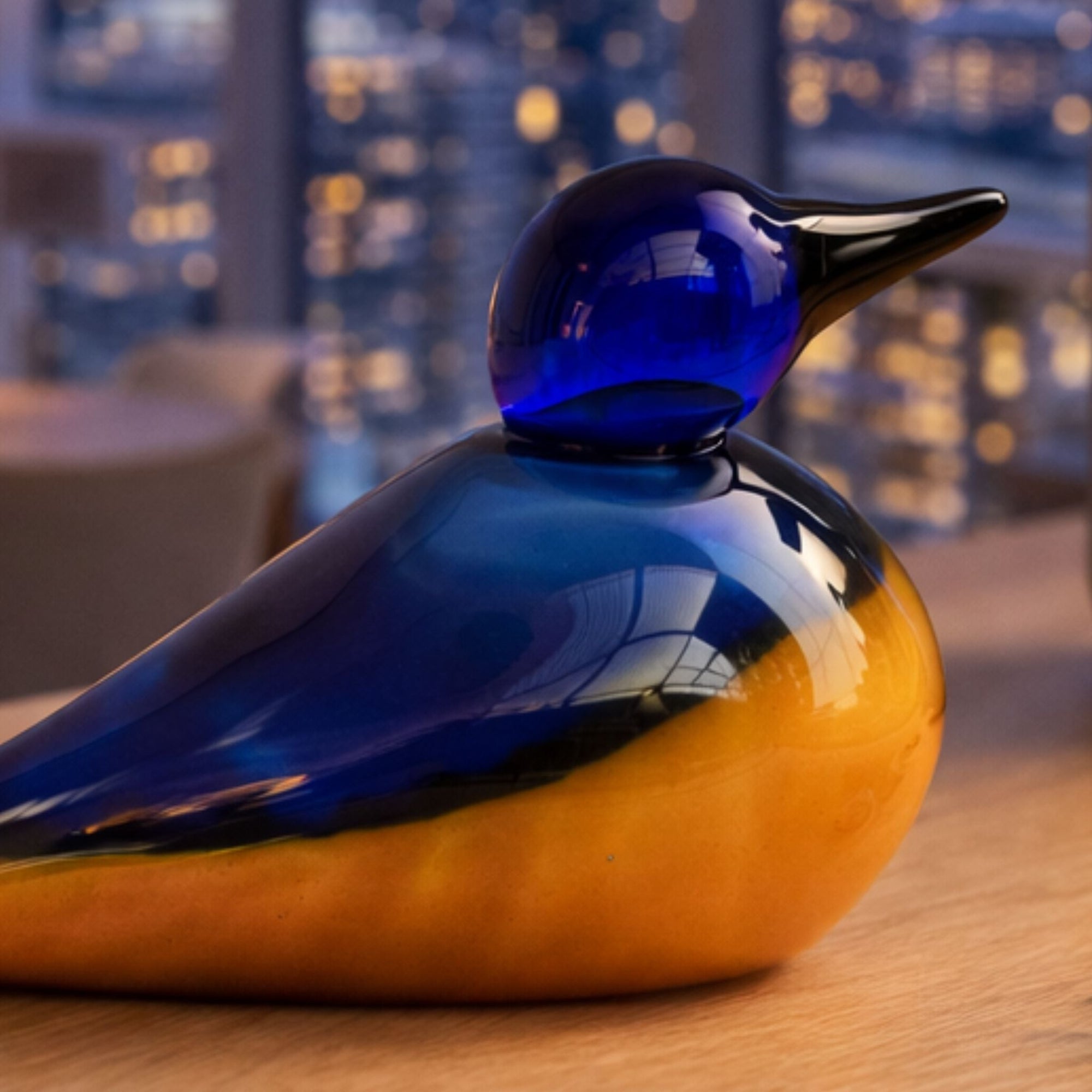 Cobalt Dusk - Handblown Glass Bird