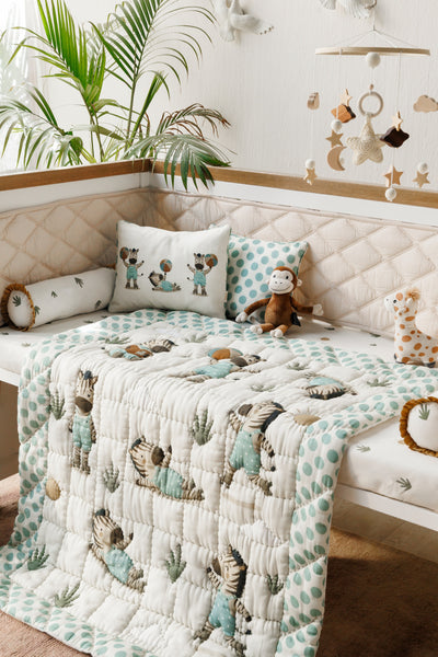 Zig-Zag Adventures Organic Cotton Baby Quilt