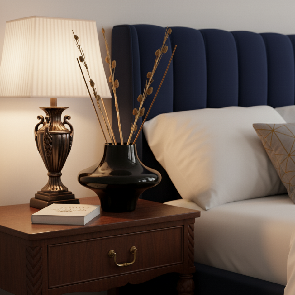 Orbit - Charcoal Black Glass Vase