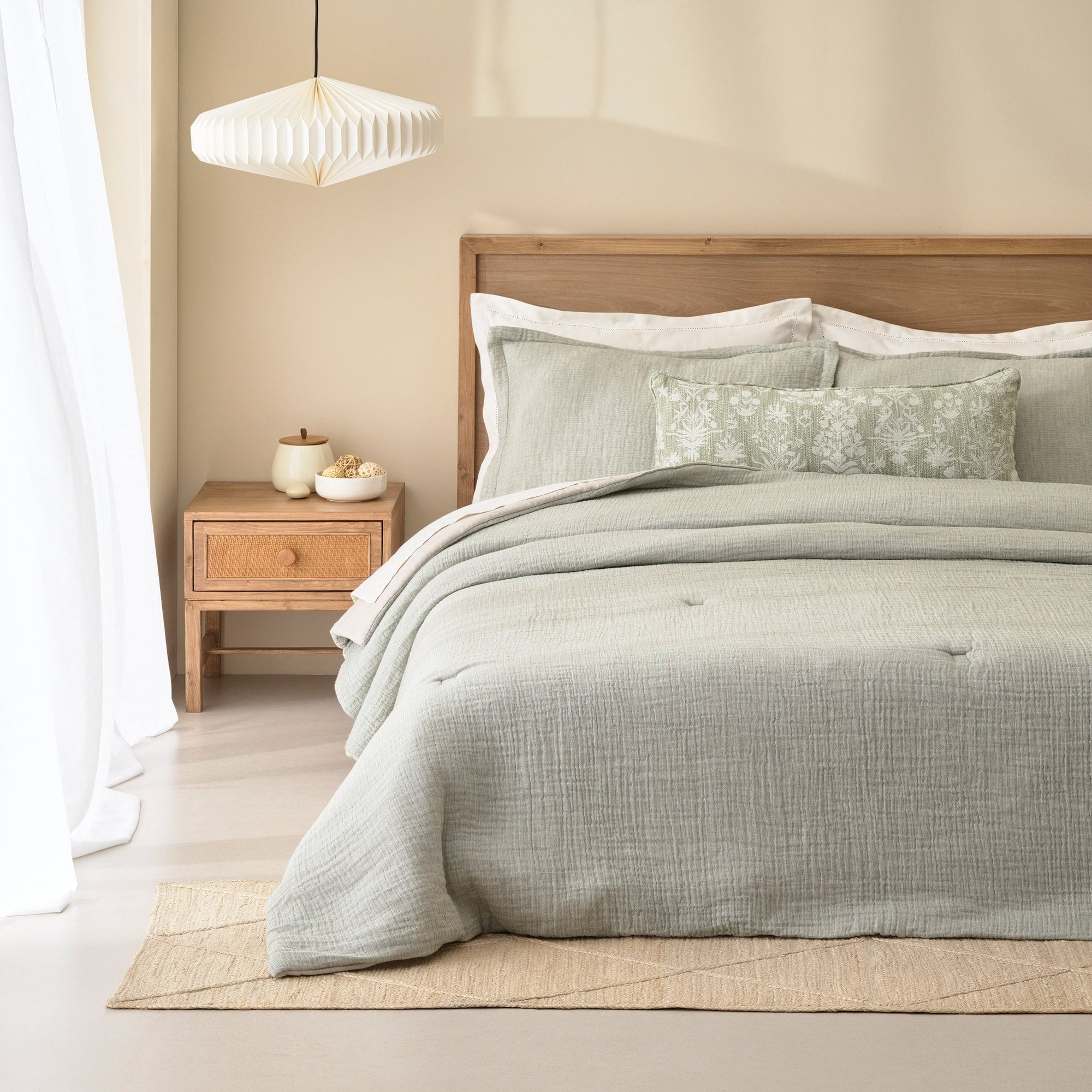 Oyster | Cotton Bamboo | Gauze | Comforter