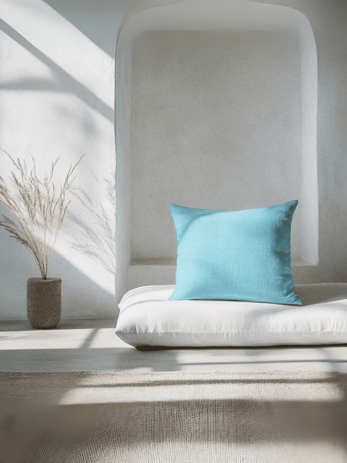 Corsica Powder Blue Cotton Cushion Cover