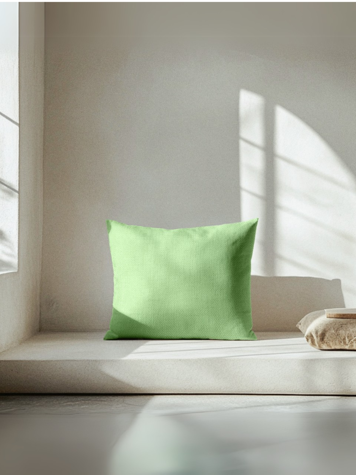 Yala Light Green Cotton Cushion Cover