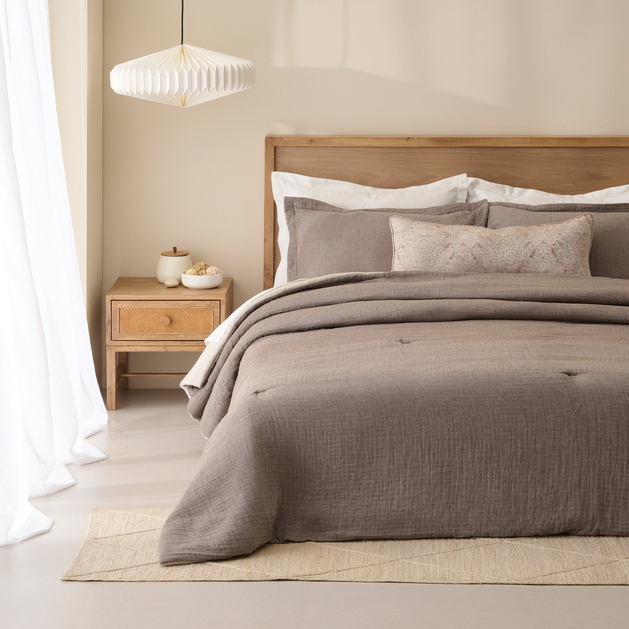 Oyster | Cotton Bamboo | Gauze | Comforter