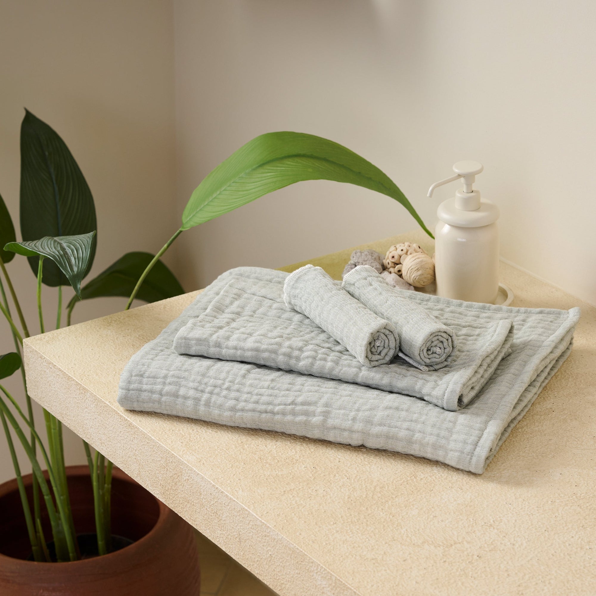 Opal | Cotton | Gauze | Bath Set