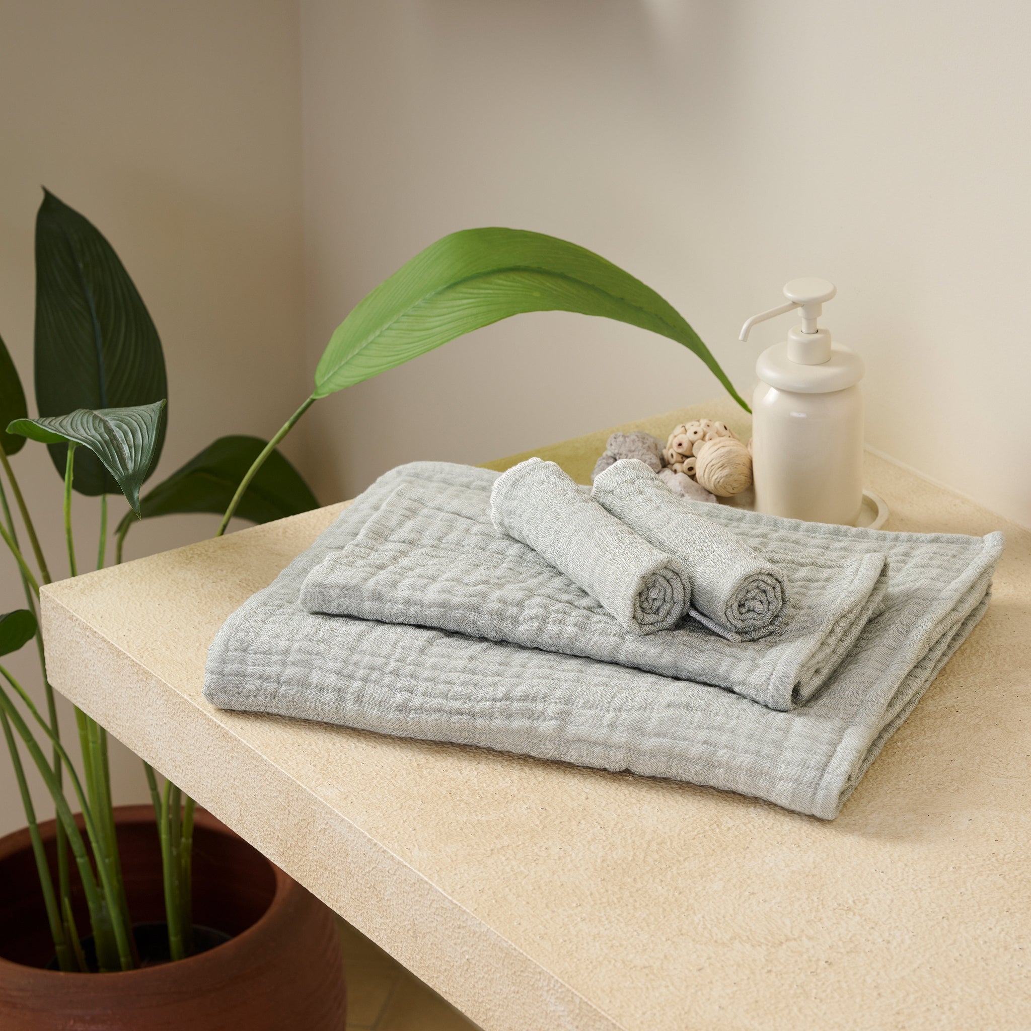Opal | Cotton | Gauze | Bath Set
