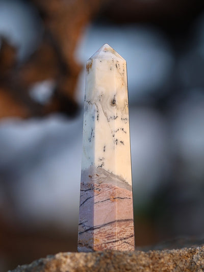 Gemstone Tower | Dendrite Opal Obelisk