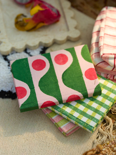 Handcrafted Sustainable A5 Diary Journal Notebook l Handmade Paper l Tide Dot