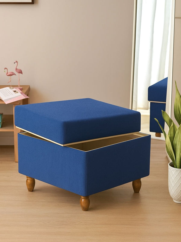 Modern Trunk Storage Ottoman- Royal Blue