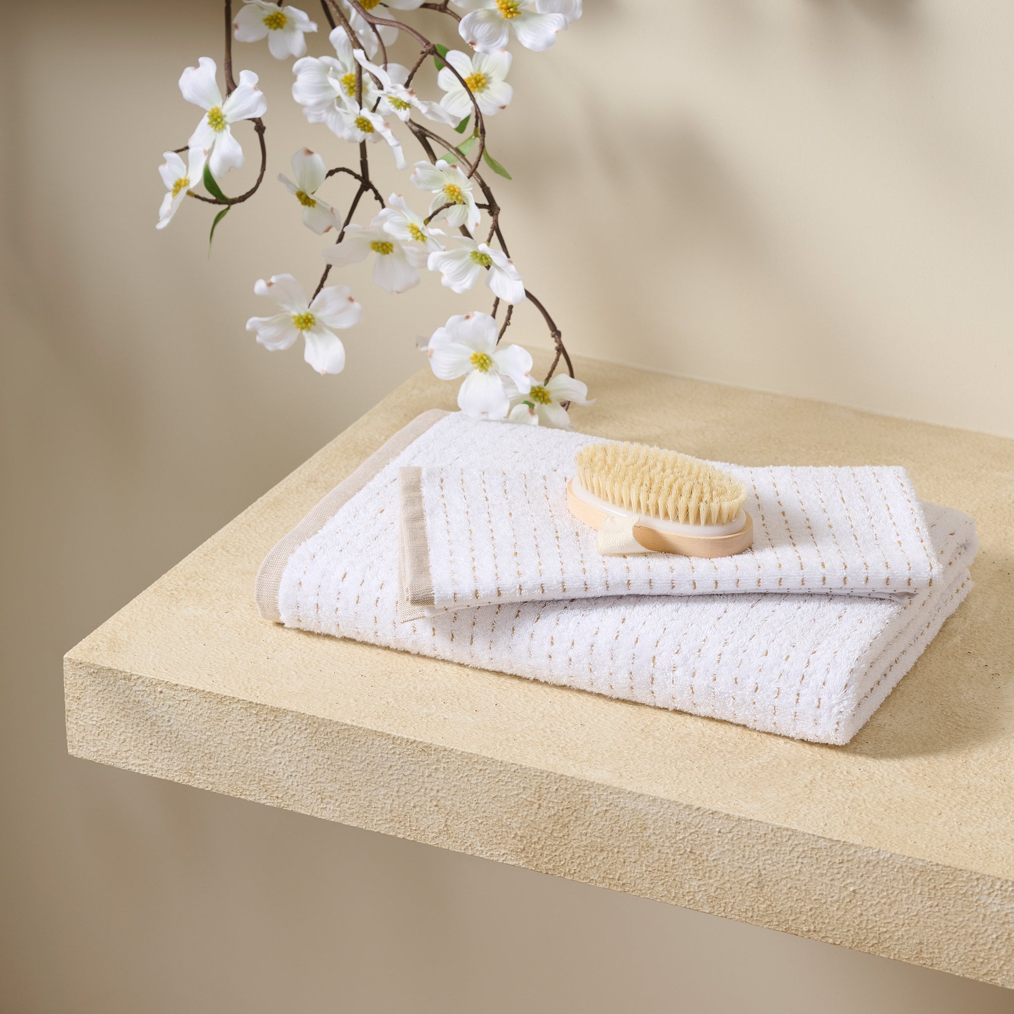 Drizzle | Cotton | Dobby Stripe Terry | Bath Set