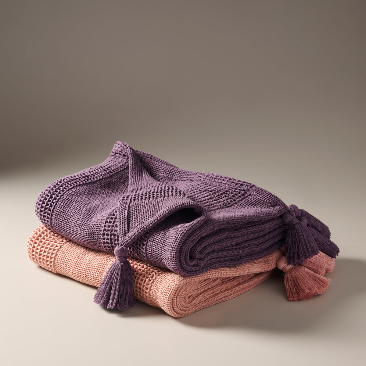 Layer Sponge Cotton Waffle Throw