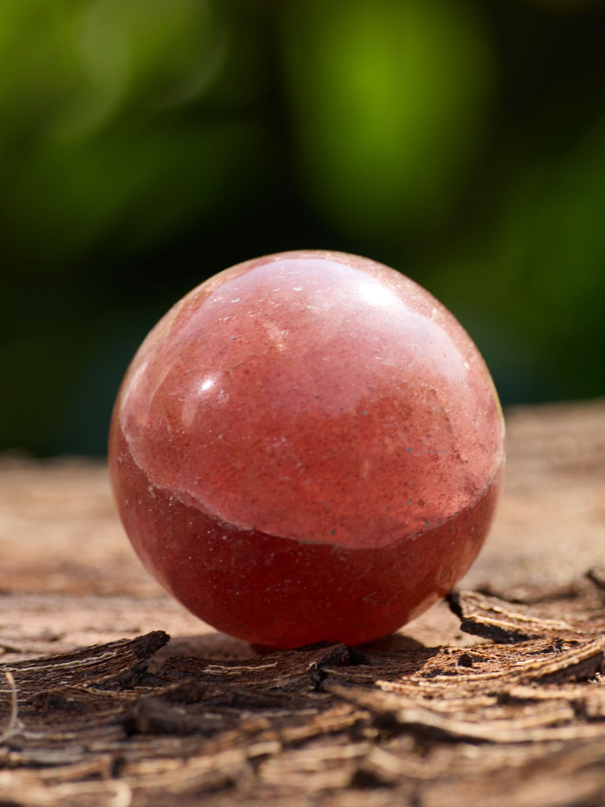 Semi-precious Gemstone - Strawberry Quartz Sphere