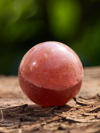 Semi-precious Gemstone - Strawberry Quartz Sphere