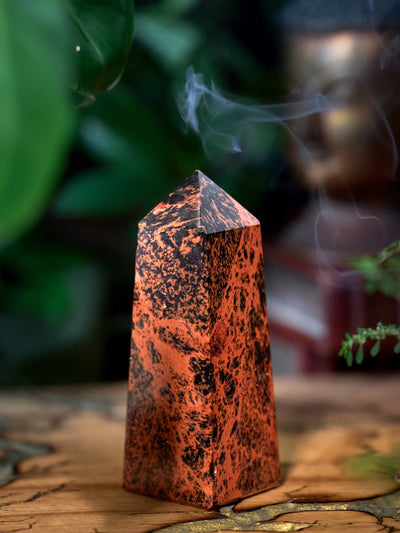Semi-precious Gemstone - Mahogany Obsidian Tower