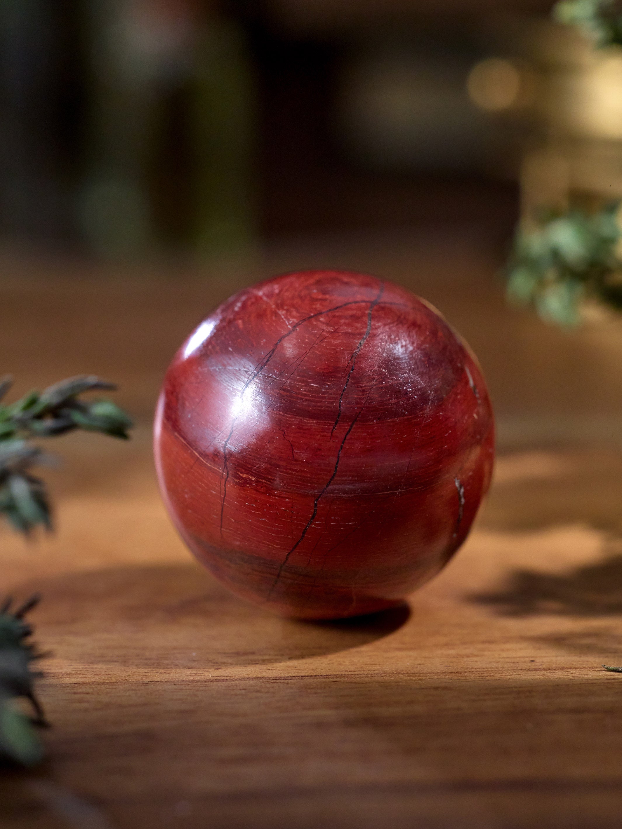 Semi-precious Gemstone - Red Jasper Sphere - Product Image 