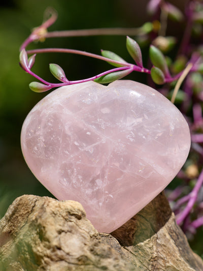 Semi-precious Gemstone - Rose Quartz Heart